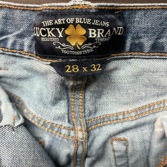 Men's Distressed Blue Jeans- Lucky Brand. Size 28 - Picture 2 of 5